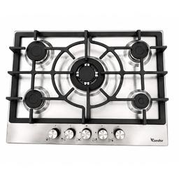 Condor Plaque de Cuisson CT-7780-05 5 Feux 70Cm Inox