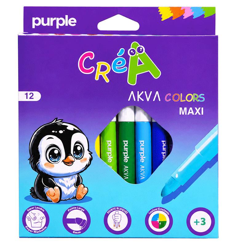 Purple Feutres Akva Colrors Maxi Crea