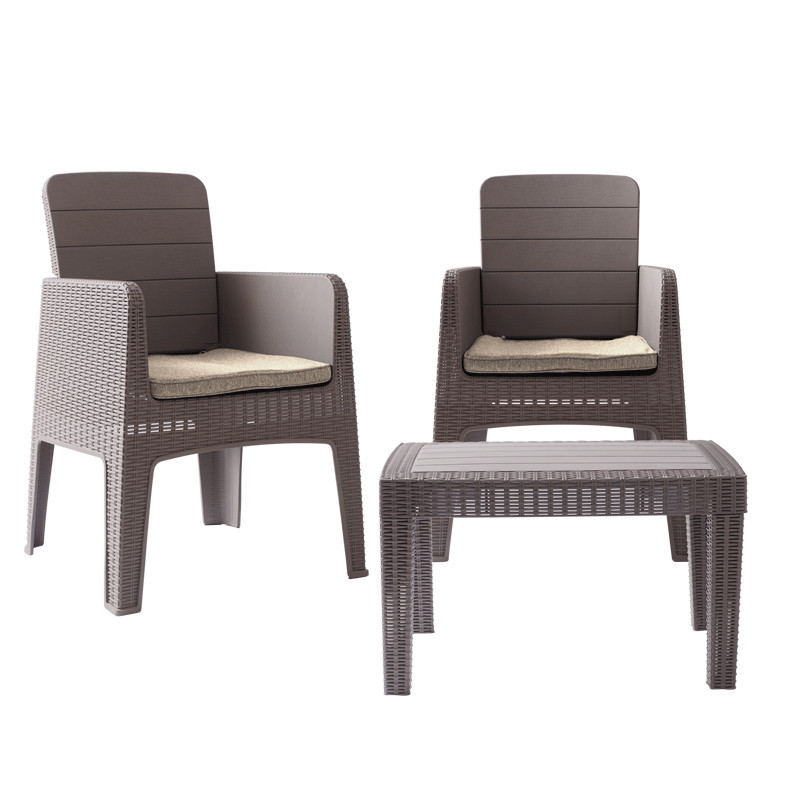 Salon De Jardin Marechal 2 Places Dark Taupe