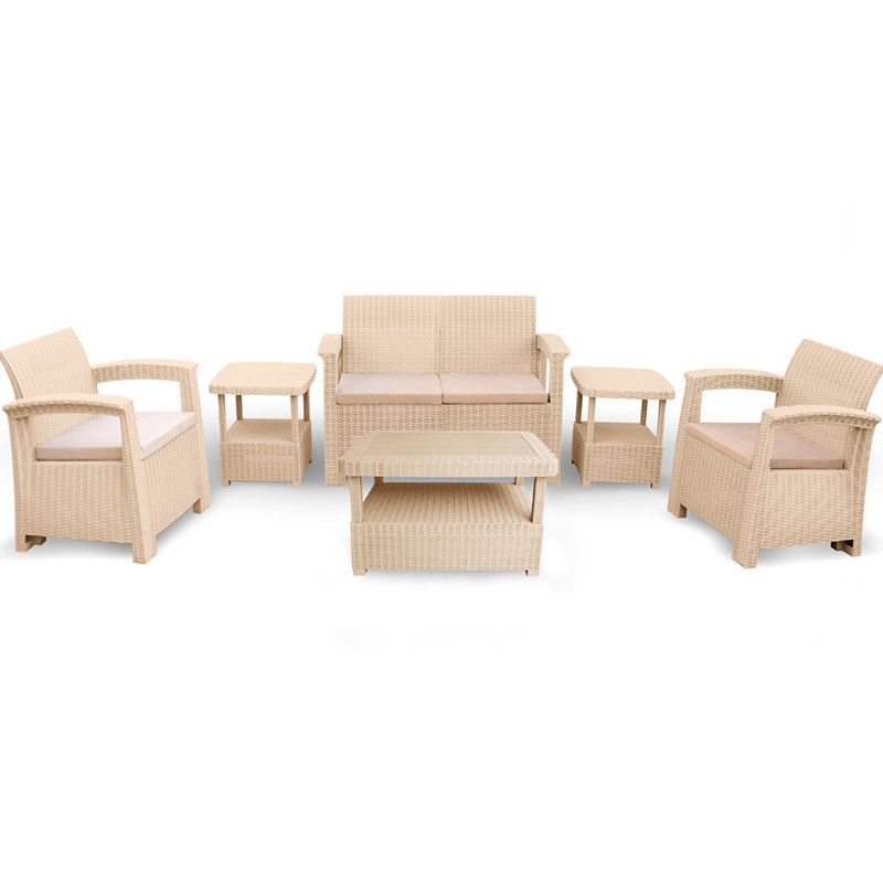 Sofpince De Jardin Syphax 4 Places Vanille