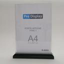 Display K-6085V, Porte Affiche Type T Double Face 100 x 220 mm Transparent