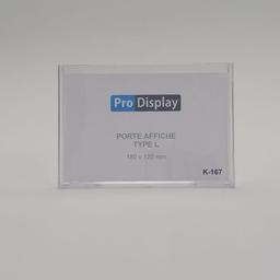 Display K-167, Porte Affiche Type L 180 x 120 mm Transparent