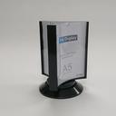 Display K-188, Porte Affiche Rotatif 3 Faces A5 Transparent