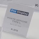 Display K-270, Porte Affiche Type L 64 x 91 mm Transparent