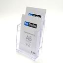 Display K-306, Porte Dépliant 2 Compartiments A5 Transparent