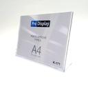 Display K-171, Porte Affiche Type L Horizontale A4 Transparent