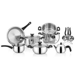 Cuisine Batterie En Inox 18 -10 15 Pièces TEM Modèle Elios