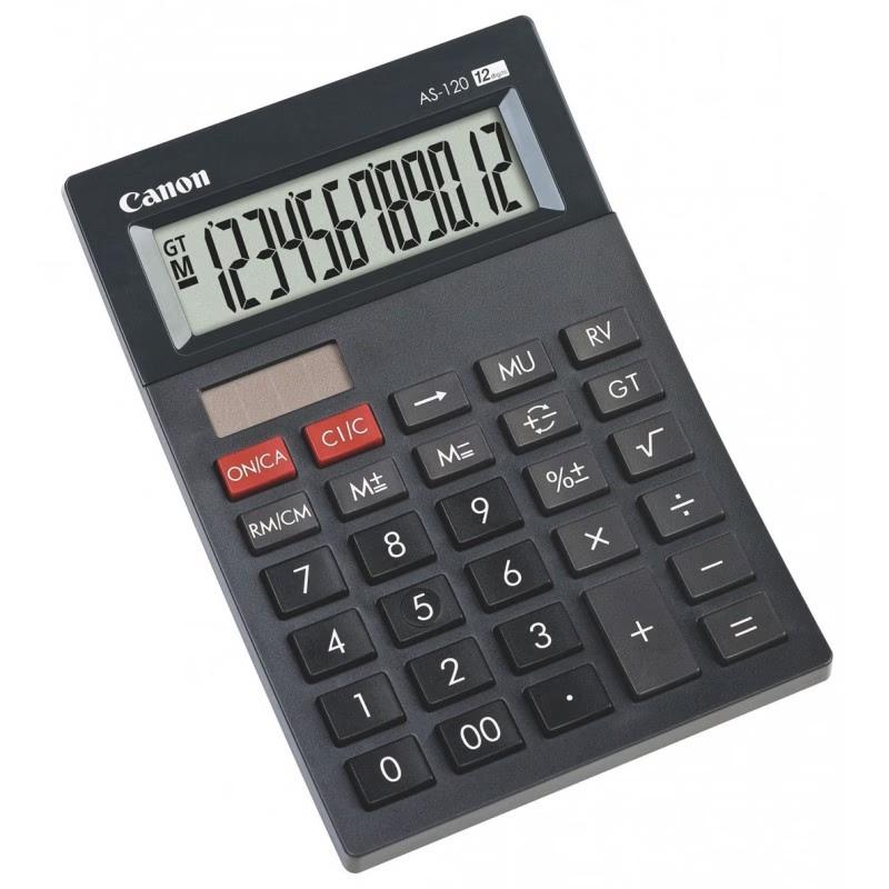 Canon Mini calculatrice AS-120 de bureau 12 chiffres