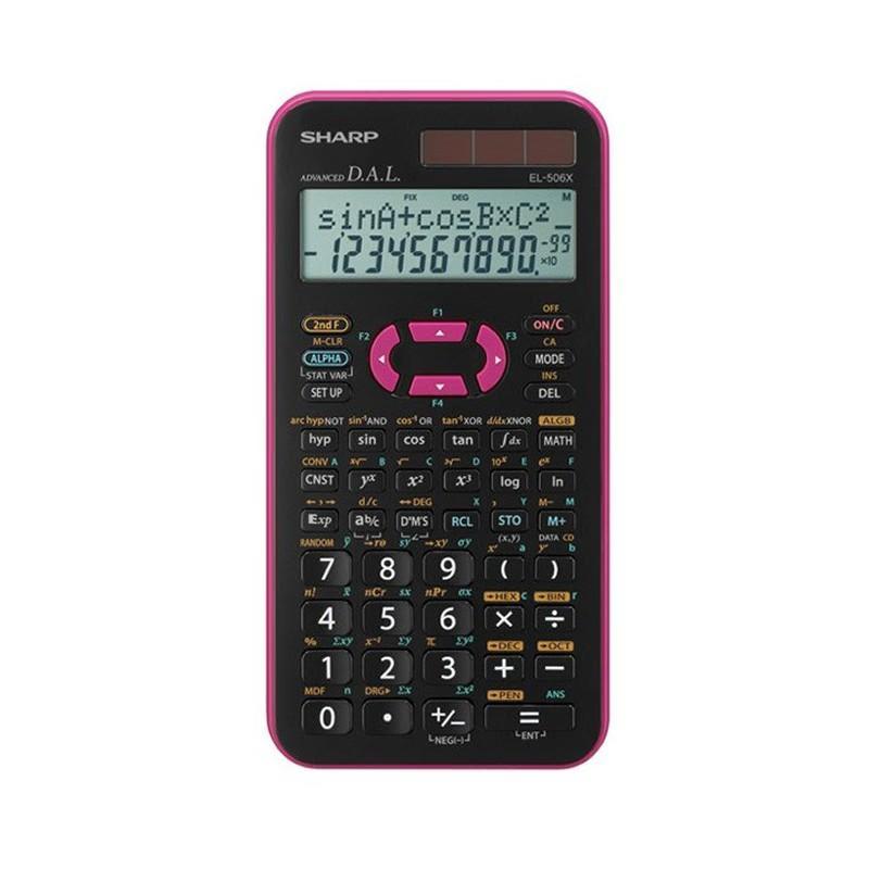Sharp Calculatrice scientifique EL-506X-PK Ecran 2 lignes 469 fonctions en