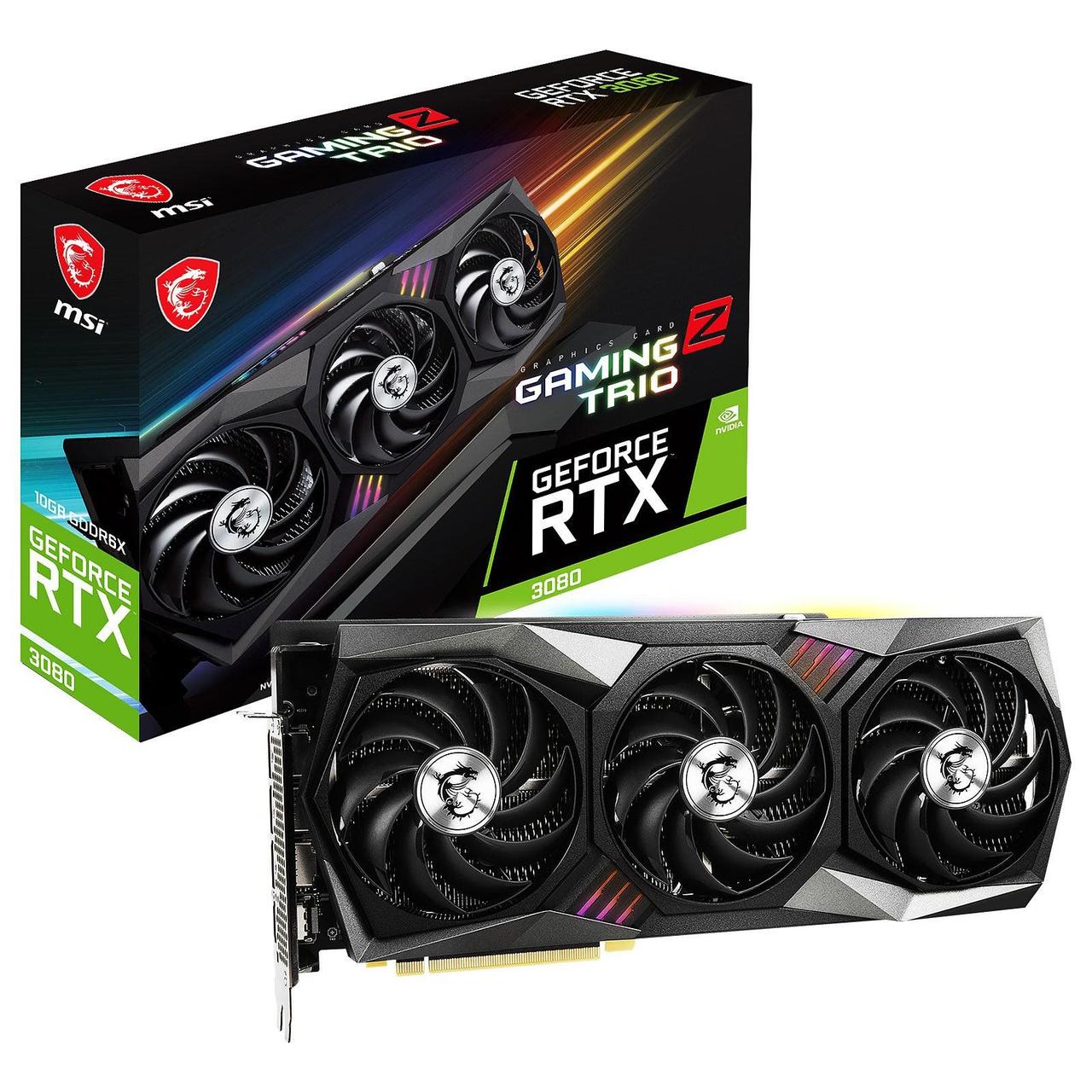 MSI Carte graphique GeForce RTX 3080 GAMING Z TRIO 10G LHR