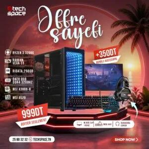 AMD Full Setup OFFRE SAYEFI Ryzen 3 3200G Radeon Vega 11 NVMe