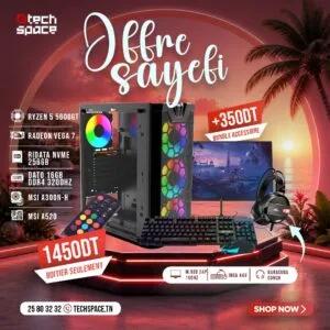 AMD Full Setup OFFRE SAYEFI Ryzen 5 5600GT Radeon Vega 7 DATO DDR4 NVMe