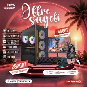 Intel Full Setup OFFRE SAYEFI I5 14400F MSI RTX 5060 DATO NVMe