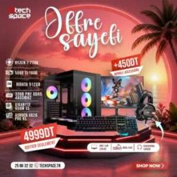 AMD Full Setup OFFRE SAYEFI Ryzen 7 7700 RTX 5060 Ti PNY DDR5 4800MHz NVMe