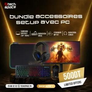 Samsung Bundle Accessoires Gaming TechSpace : Écran Odyssey 180Hz + Pack Baracuda Complet