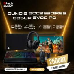 Razer Bundle Accessoires Gaming TechSpace : Écran MSI MAG 27″ 240Hz + Viper 8K + Pack WhiteShark