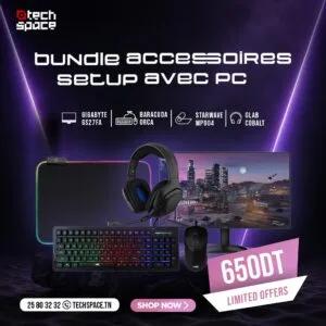 Gigabyte Bundle Accessoires Gaming TechSpace : Écran 27″ GS27FA + Pack Périphériques RGB Complet