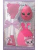 SWEET BEAUTY coffret brosse nettoyante en silicone cute + éponge de maquillage + éponge nettoyante en silicone