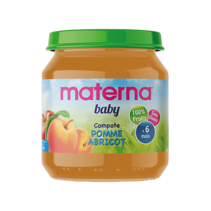 MATERNA compote pomme abricot 130g