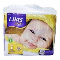 LILAS Confort max actif couche bebe T1 2-4kg b 20