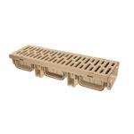 CANIVEAU AVEC GRILLE ABS BEIGE 13 50