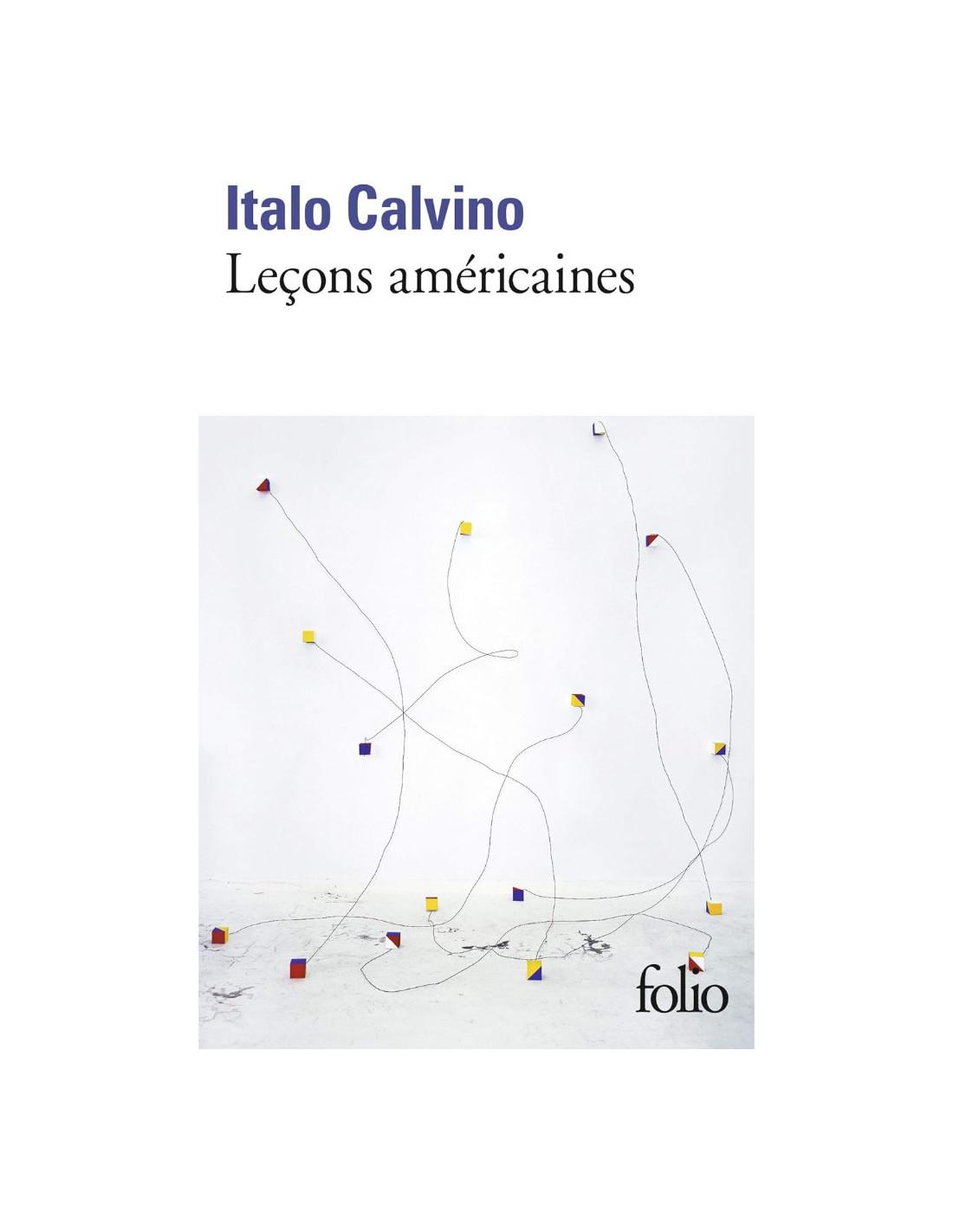 Leçons américaines Italo Calvino