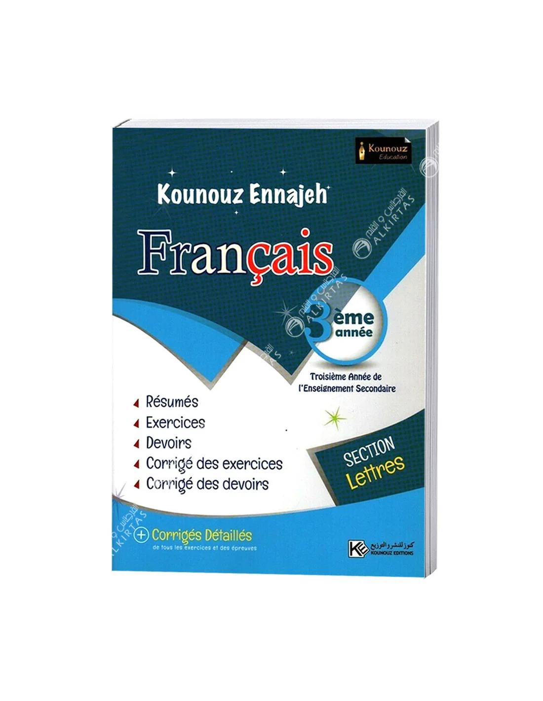 Kounouz Ennajeh Français 3ème Lettres