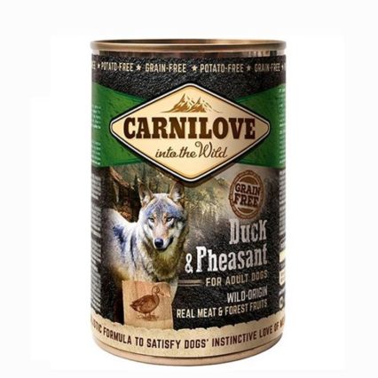 CARNILOVE PATE CANARD FAISAN POUR CHIENS 400 GR
