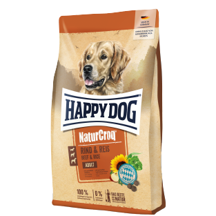 HAPPY DOG NATURCROQ CHIEN ADULTE BOEUF & RIZ 4Kg