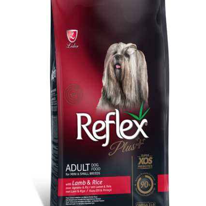 Reflex Plus à l’agneau au riz pour chiens adultes de petites races 8 kg