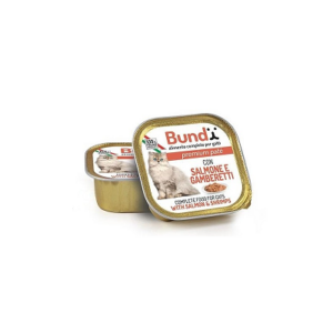 BUNDI Paté au Saumon crevette pour Chat adulte