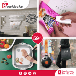 Shopping + Distributeur De Papier 3en1+ Mini Soudeuse + Cutting board