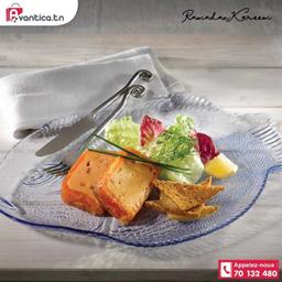 Plat poisson en verre