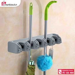 Balais Support Outils de Nettoyage Broom Holder 5 Positions