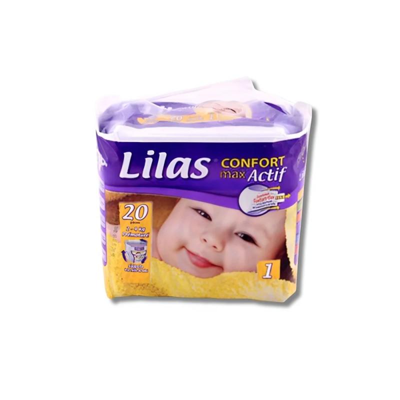 LILAS COUCHE BEBE 1 ERE AGE KG 20 PIECES