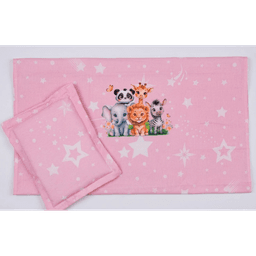 DRAP+COUSSIN BEBE ANIMEAU