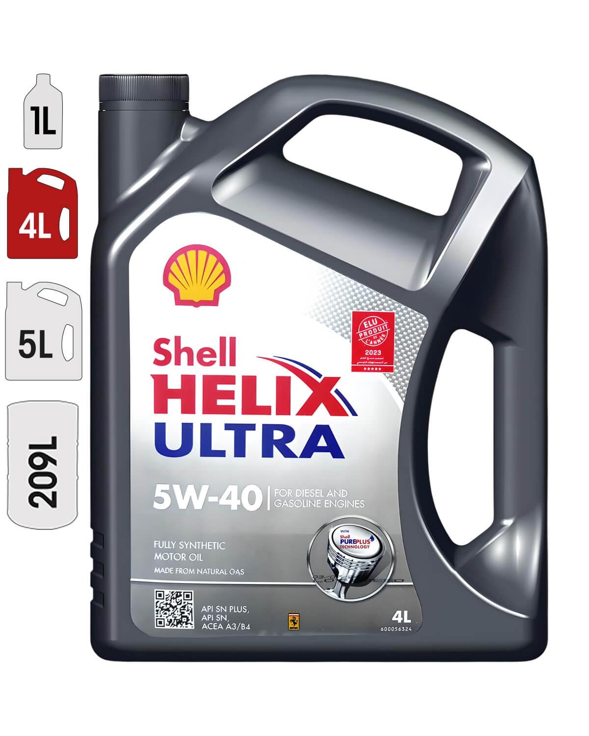 Moteur SHELL Helix Ultra 5W40 Bidon 4L