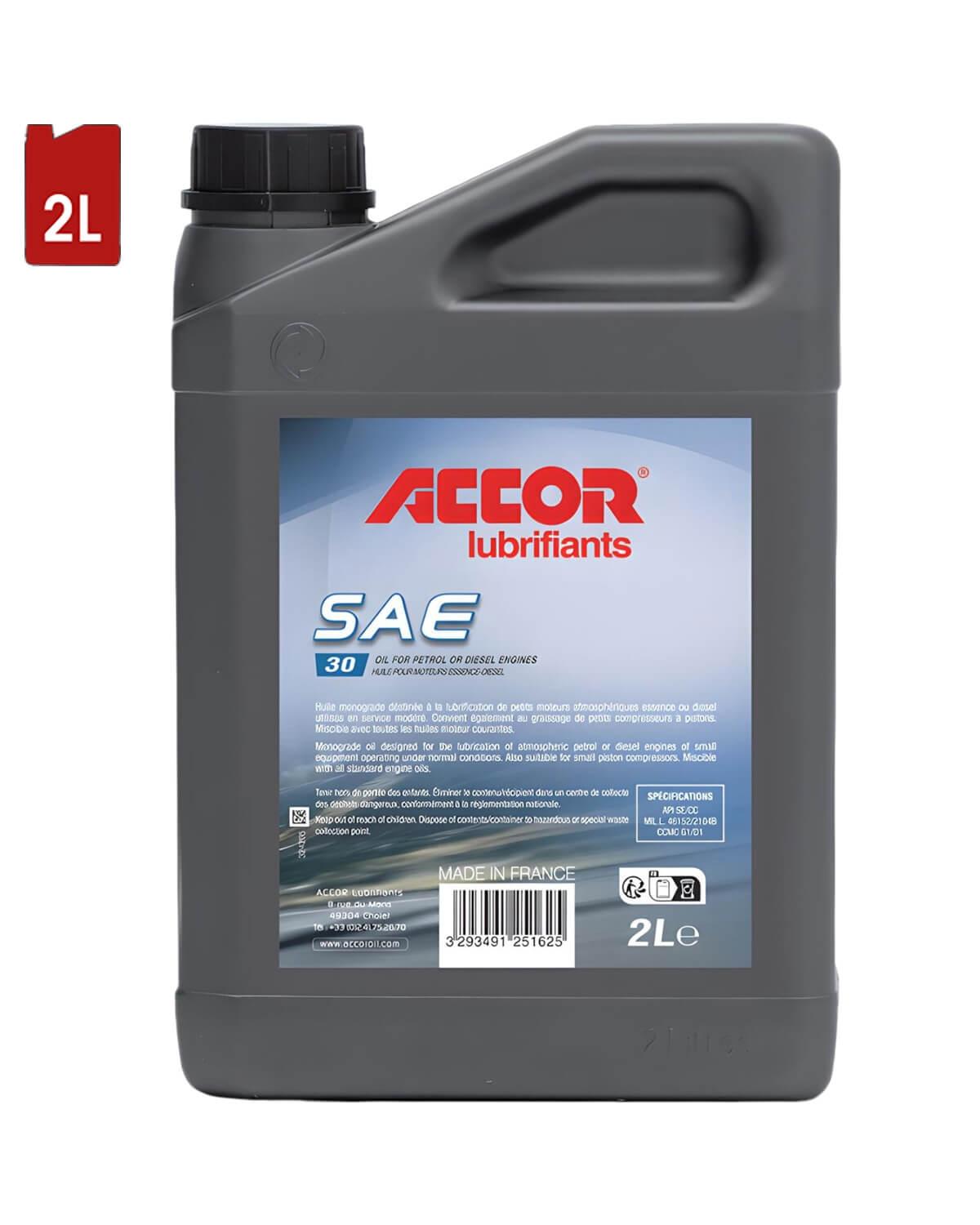 Moteur ACCOR SAE 30 Bidon 2L