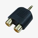 Jack Adaptateur Stereo 3.5mm 2RCA Femelle
