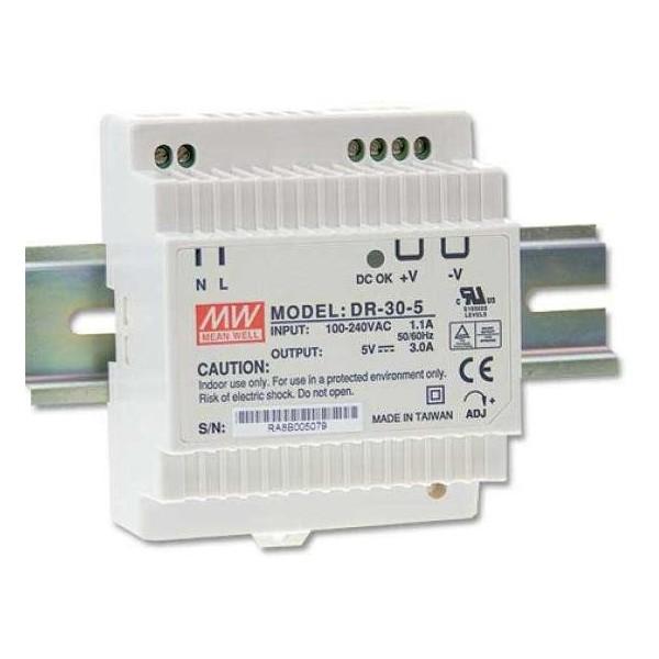 Alimentation 12V 2.5A, Montage Rail DIN, MEANWELL DR-30-12