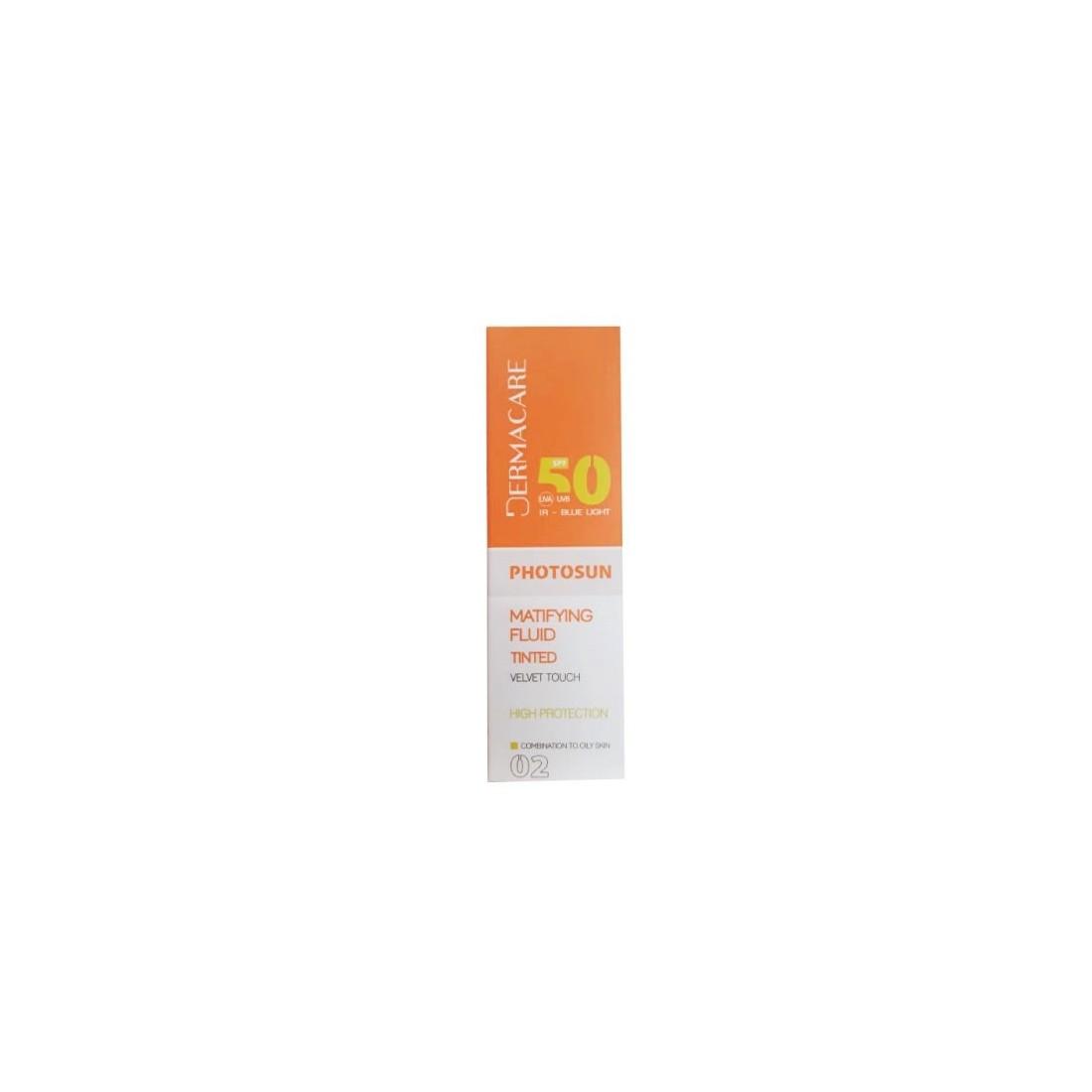 DERMACARE PHOTOSUN FLUIDE TEINTÉ SPF50 N°02