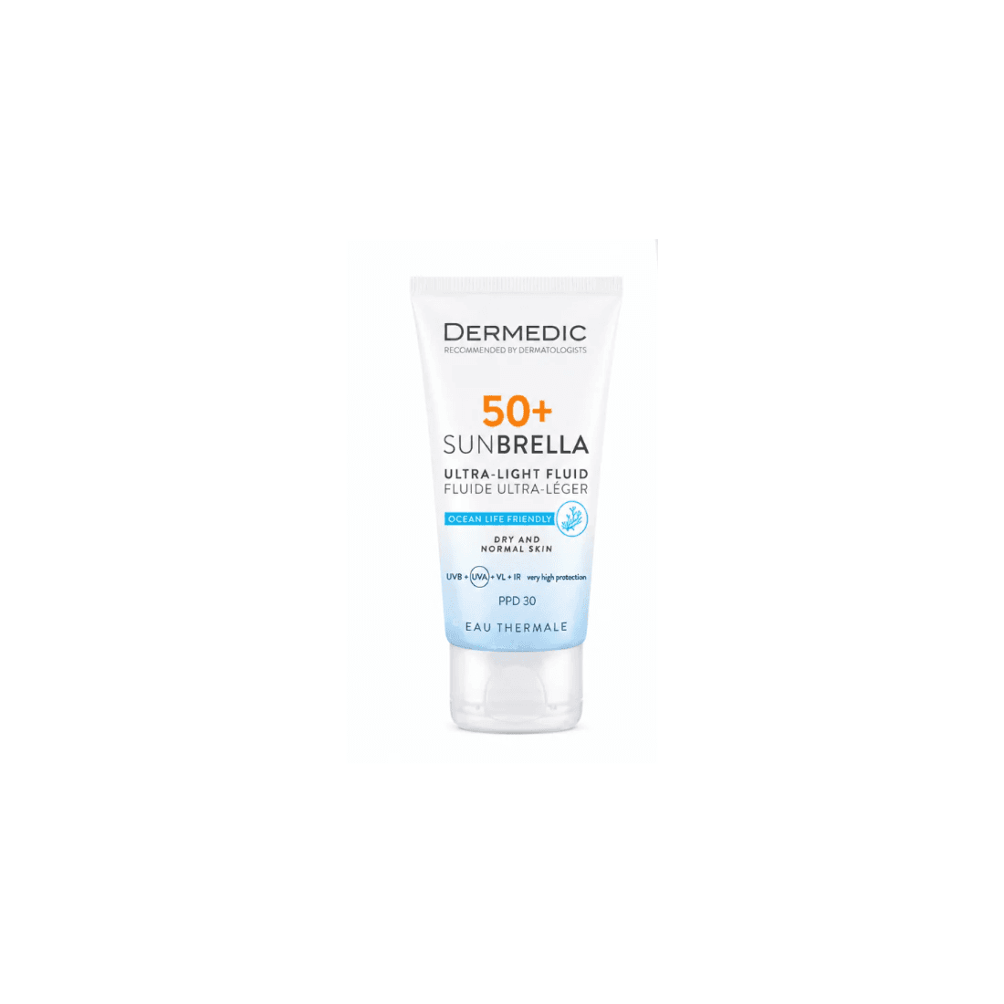 DERMEDIC SUNBRELLA FLUIDE SPF50+ PEAUX NORMALE A SECHES