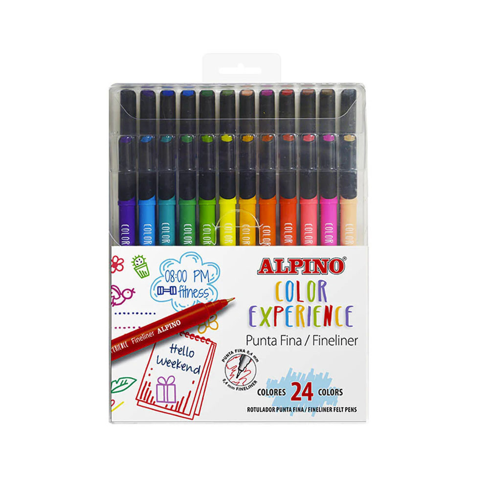 Marqueur multicolore à pointe fine 24 pièces