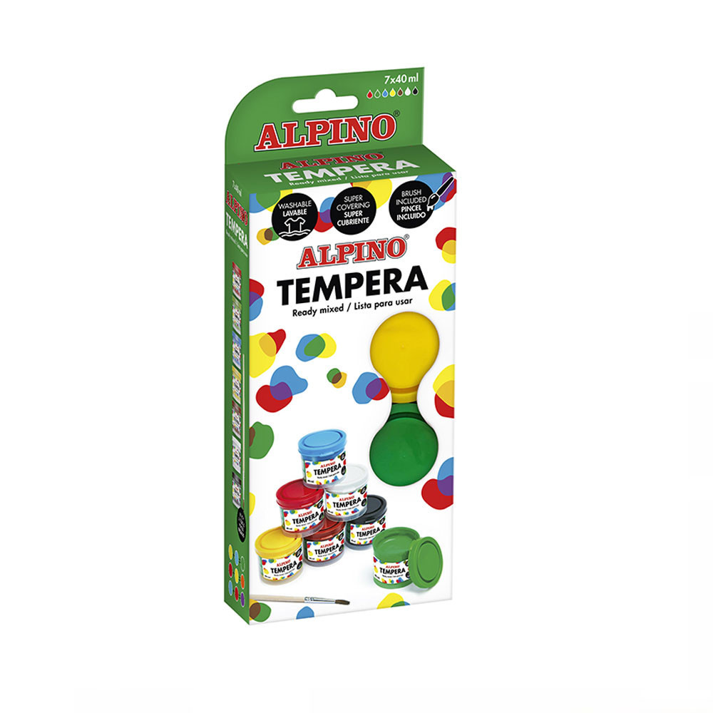 Tempera Alpino 7 x + pinceau