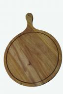 Planche de Service Ronde en Bois