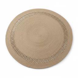 Rond Tapis Tressé en Fibres Naturelles Style Bohème Chic
