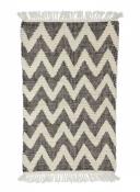 Scandinave Tapis à Chevrons Tuftés & Écru