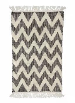 Scandinave Tapis à Chevrons Tuftés & Écru