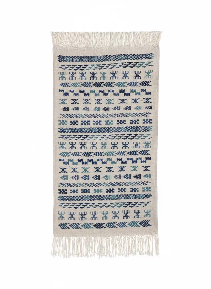 Plat Tapis Design Ethnique Canard Symboles Traditionnels