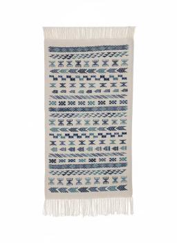 Plat Tapis Design Ethnique Canard Symboles Traditionnels